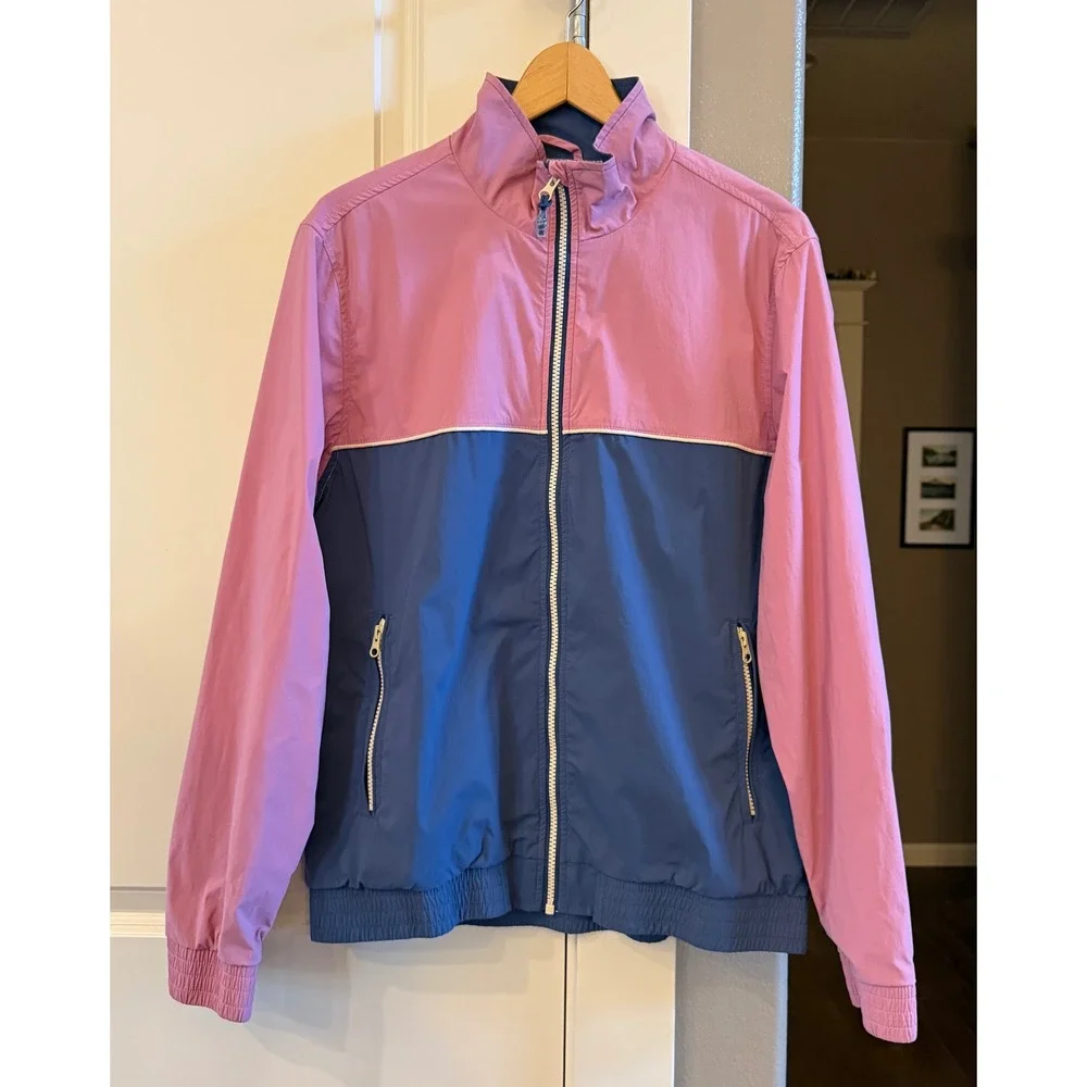 Marine Layer Unisex Adult Pink/Blue Colorblock Lightweight Windbreaker Size M - Picture 6 of 6